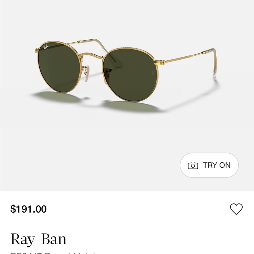 Ray-Ban Classic Gold Frame with Green Lenses